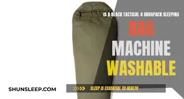 Black Tactical 4 Snugpack Sleeping Bag: Machine Washable?