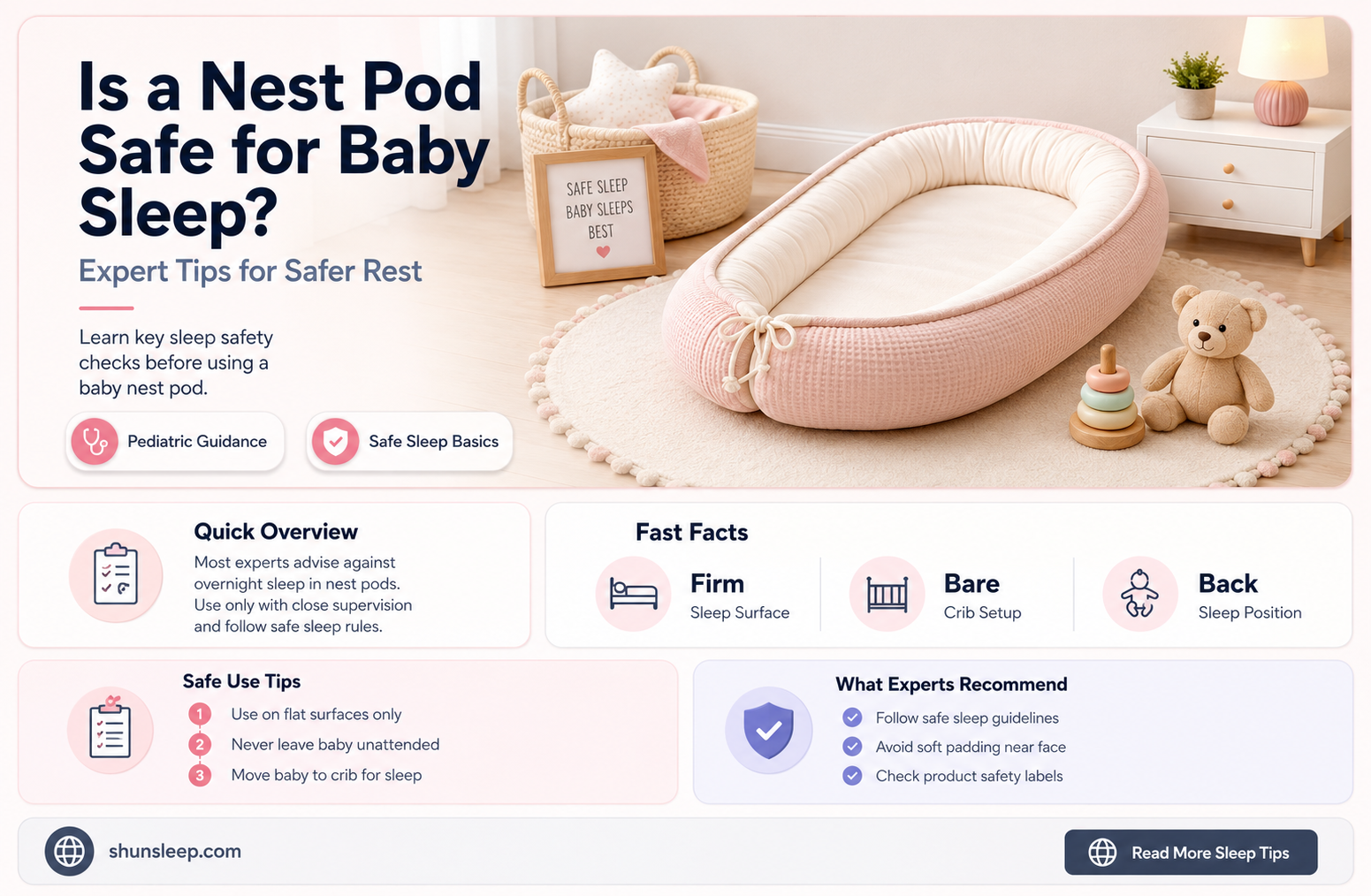 can baby sleep in nest pod