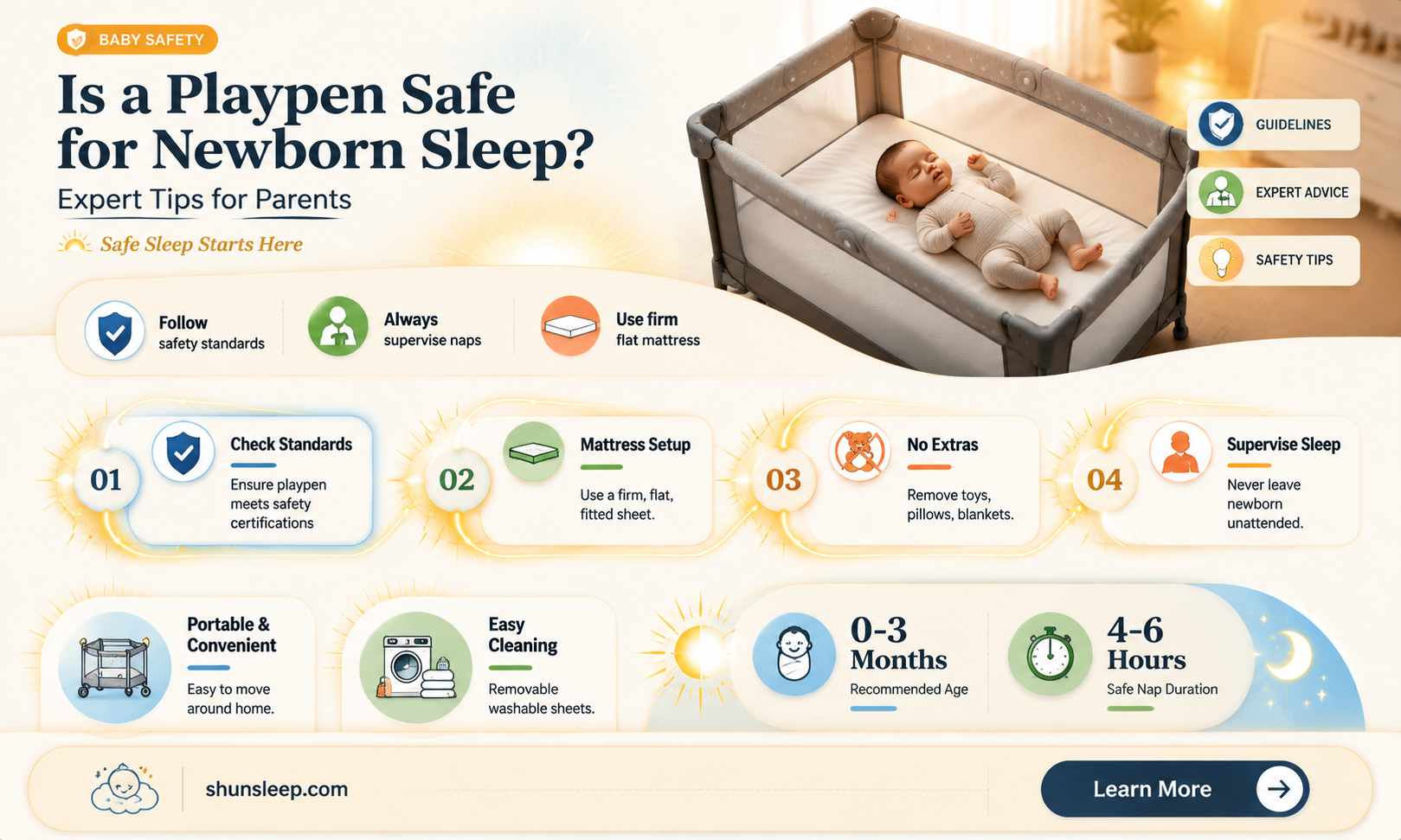 can a newborn baby sleep in a playpen
