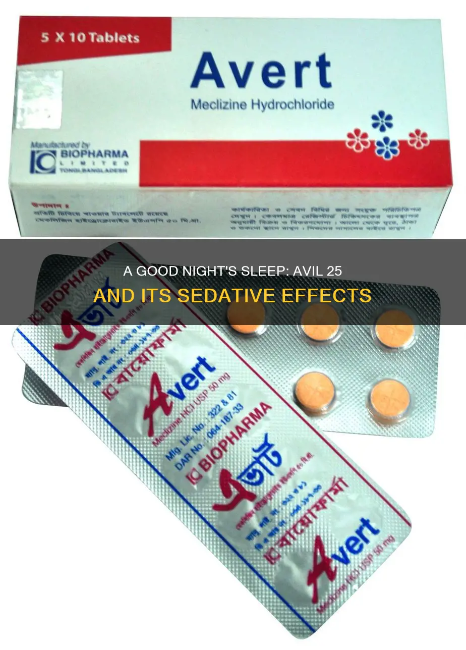 is avil 25 a sleeping pill