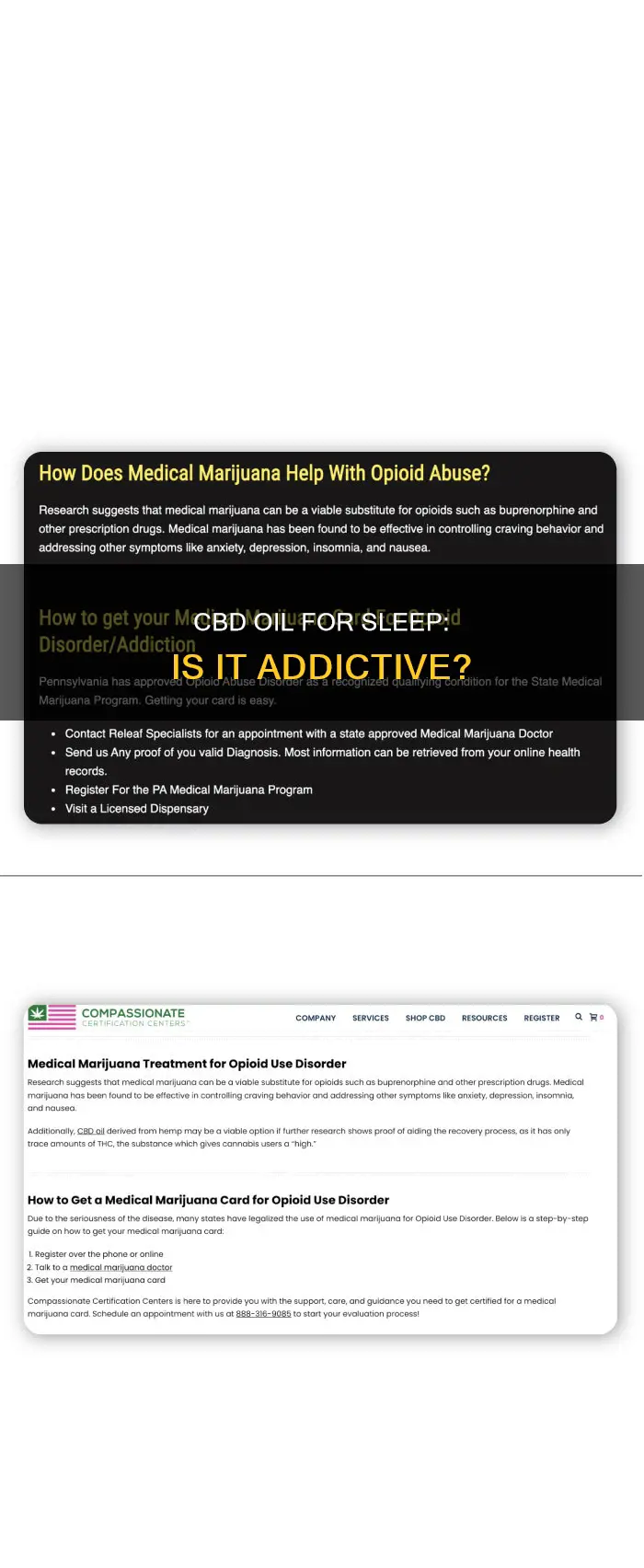 is cbd oil addictive when used for sleep
