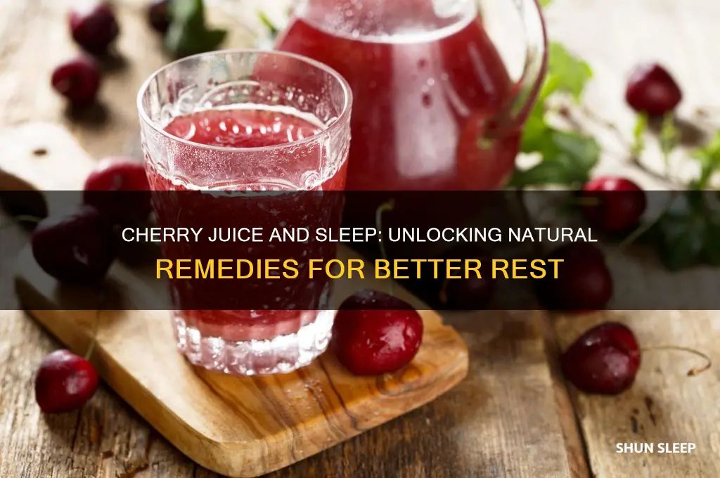 is cherry juice good to help you sleep
