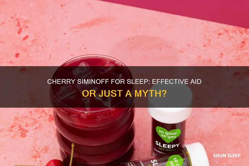is cherry siminoff good to help you sleep