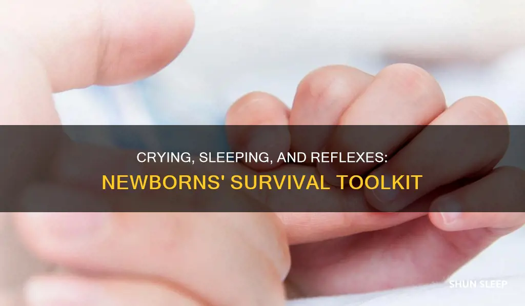 is crying sleeping and reflexes survival methods in newborns