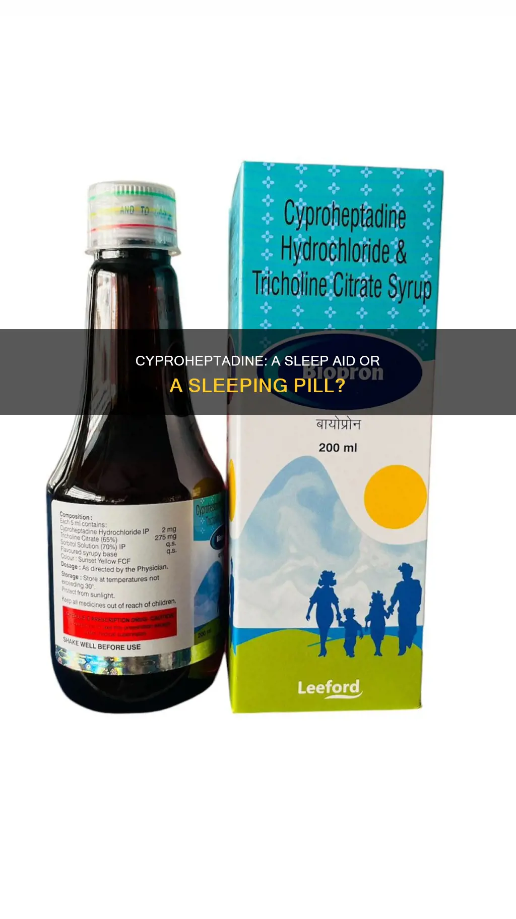 is cyproheptadine a sleeping pill