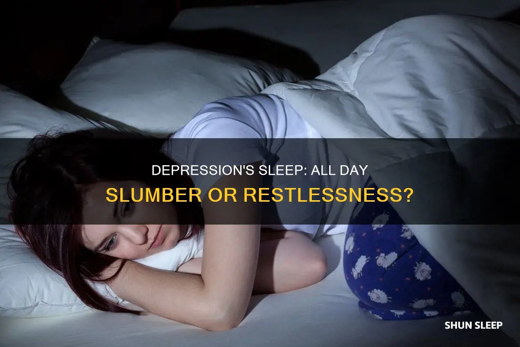 is depression sleeping all day