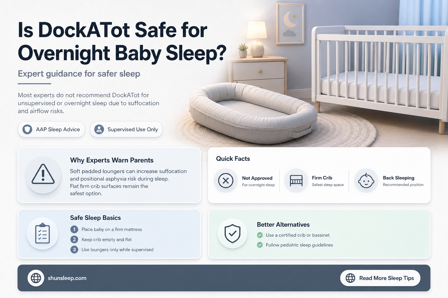 can baby sleep overnight in dock a tot