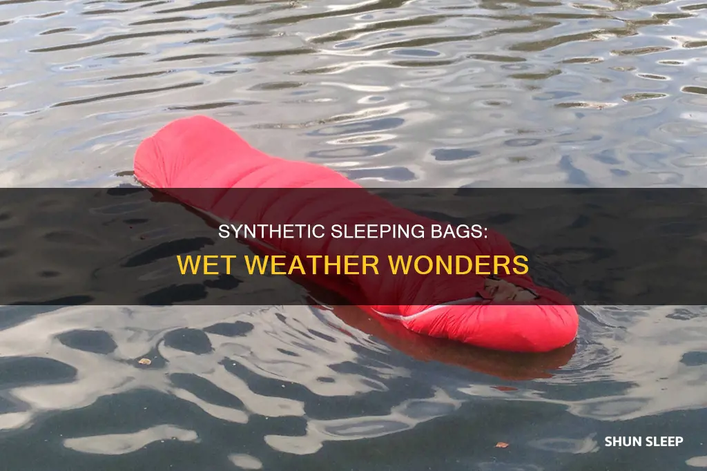 is down or synthetic sleeping bag better wet