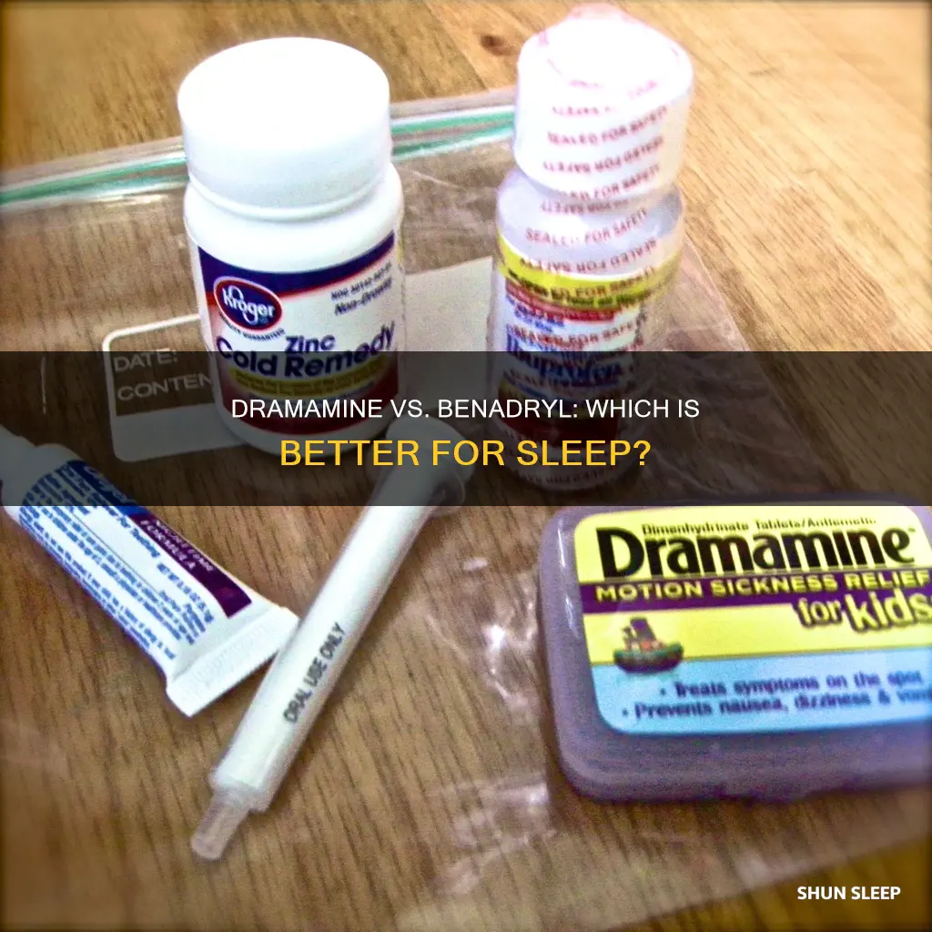 is dramamine or benadryl better for sleep