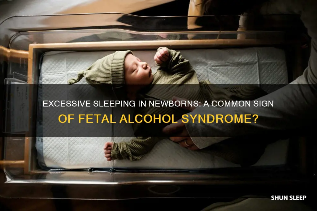is excessive sleeping newborn common with fetal alcohol syndrome