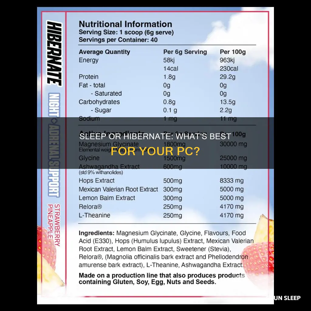 is it better for pc to sleep or hibernate