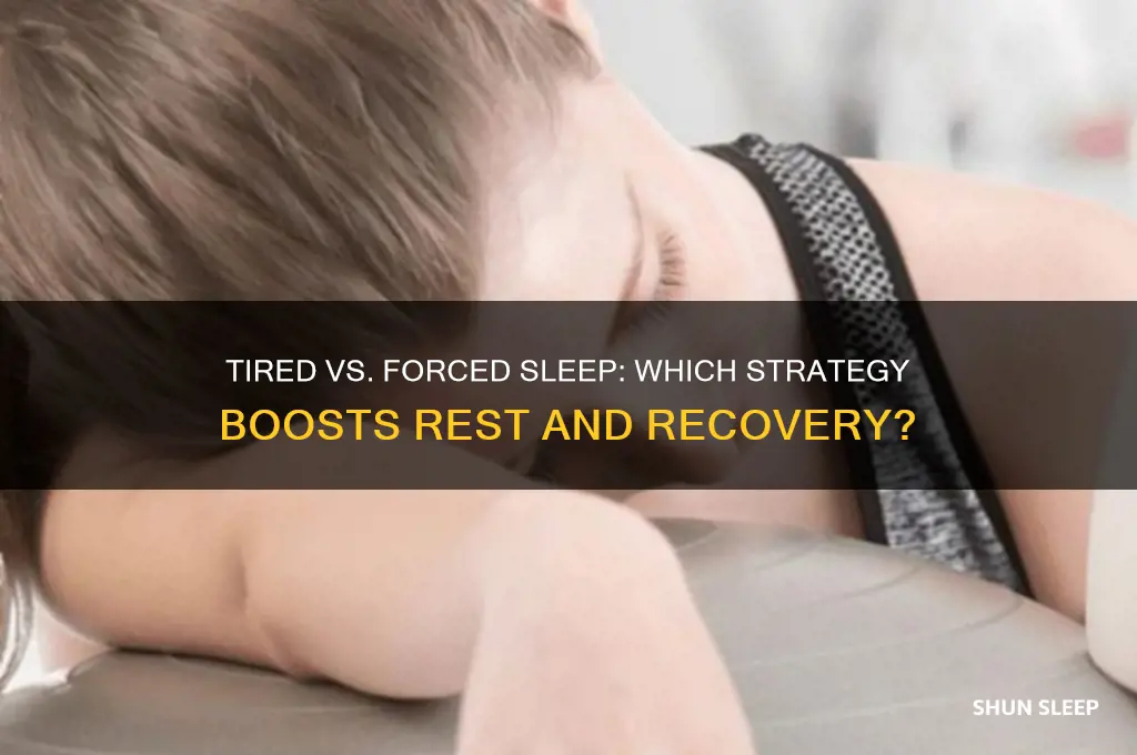 is it better to get tired or force sleep