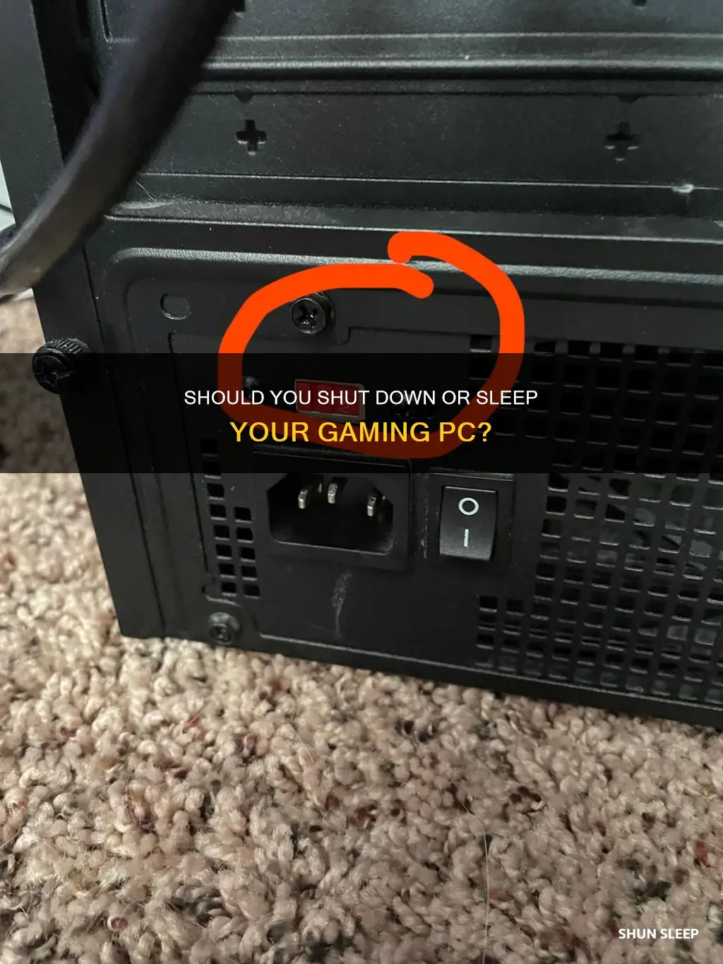 is it better to shut down or sleep gaming pc