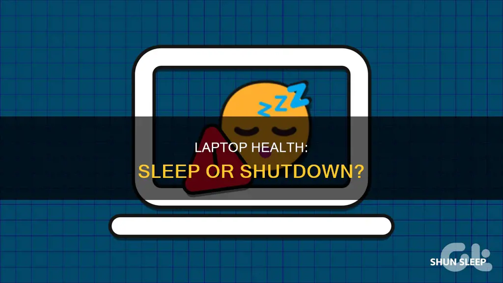 is it better to shutdown or sleep laptop computer health