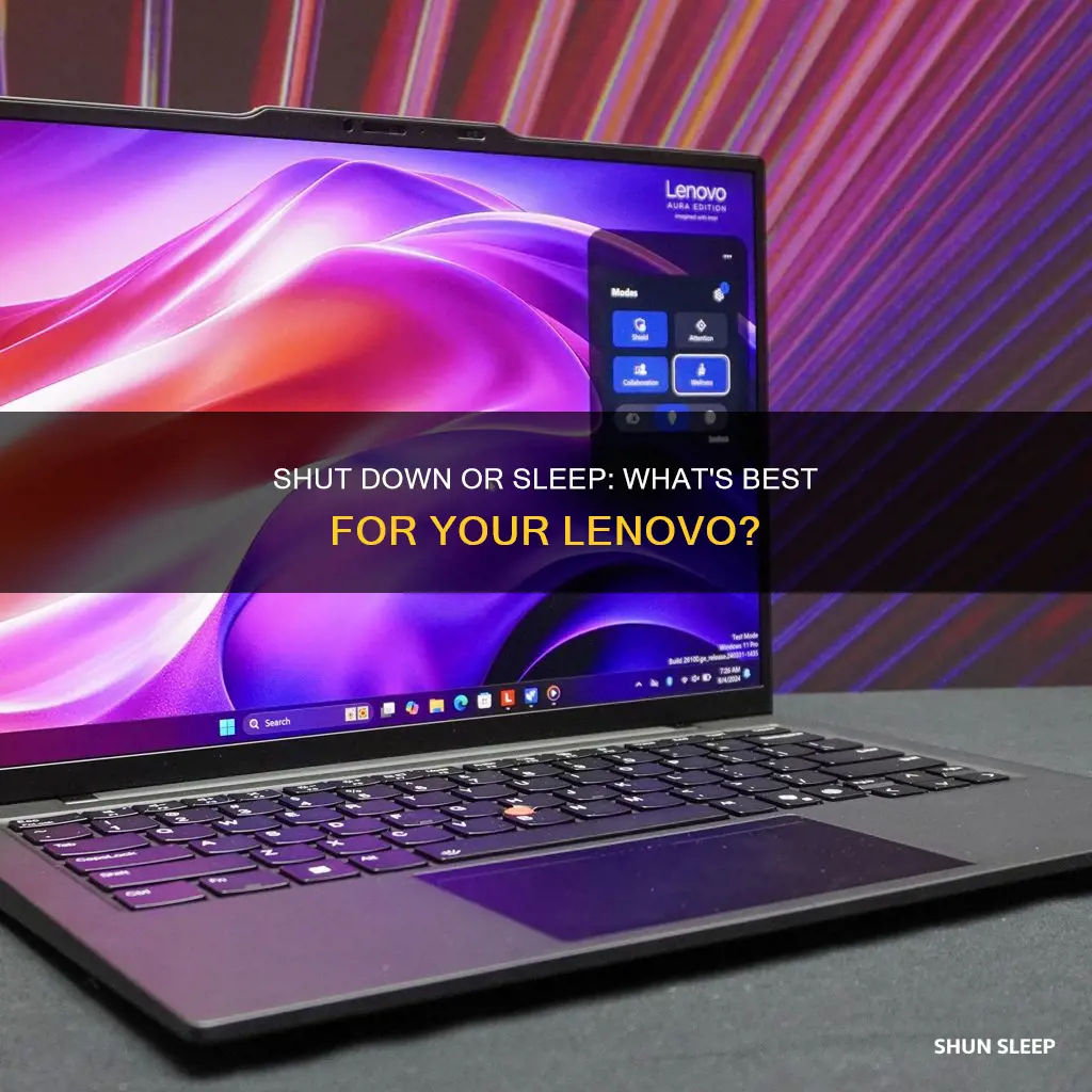 is it better to shutdown or sleep lenovo