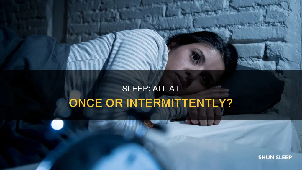 is it better to sleep all at once