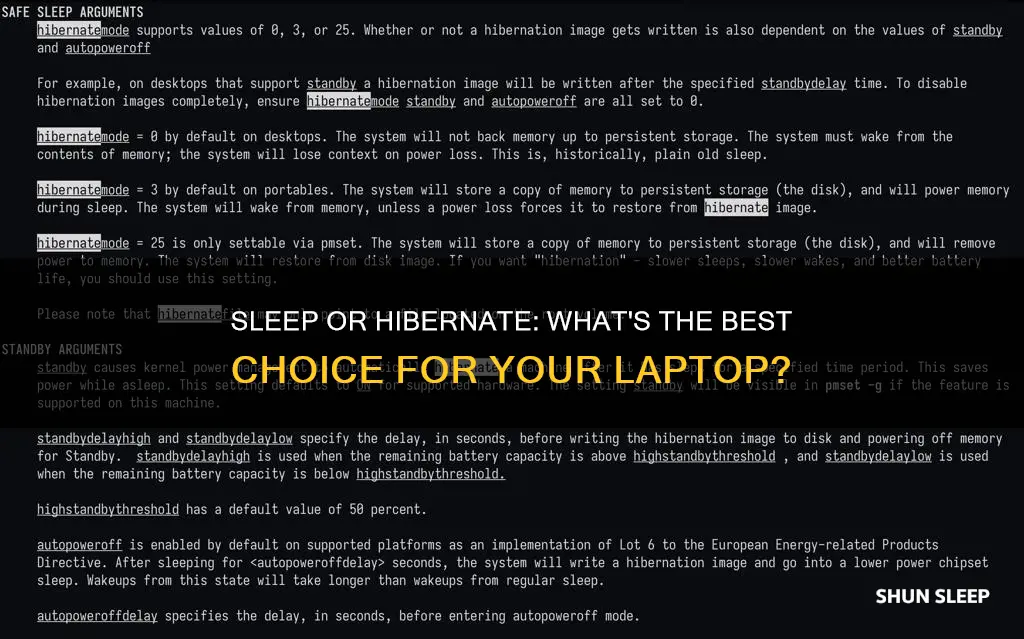 is it better to sleep or hibernate a laptop