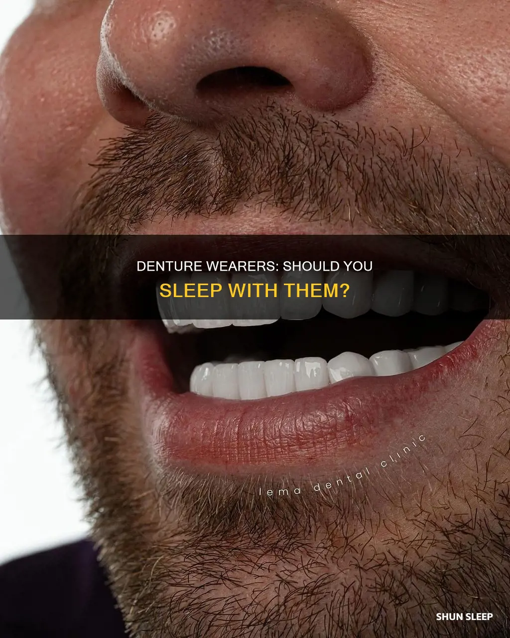 is it better to sleep with dentures in or out