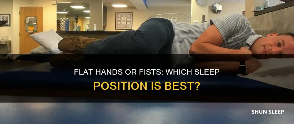 is it better to sleep with flat hands or fists