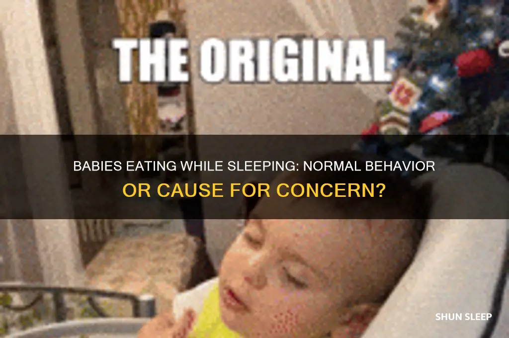 is it normal for babies to eat while sleeping