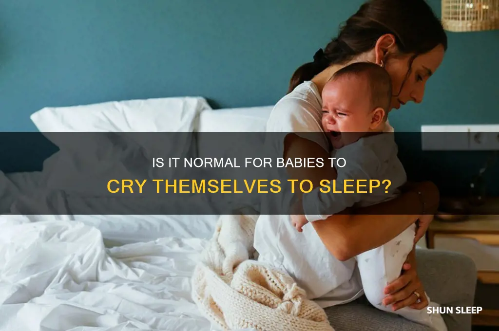 is it normal for baby to cry to sleep