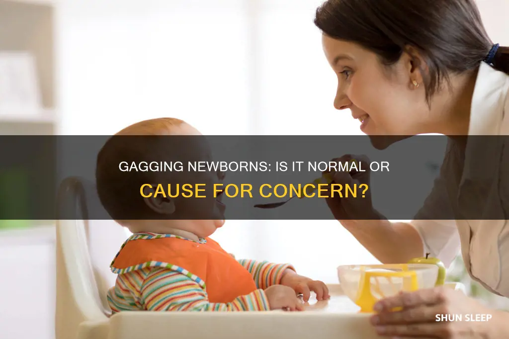 is it normal for newborns to gag in their sleep