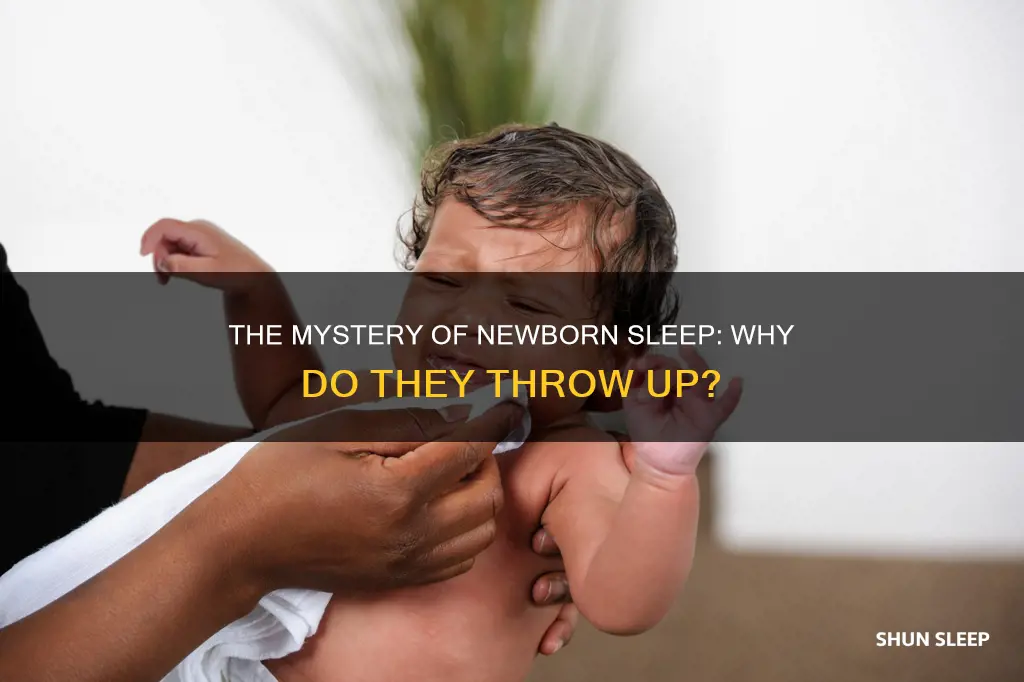 is it normal for newborns to throw up while sleeping