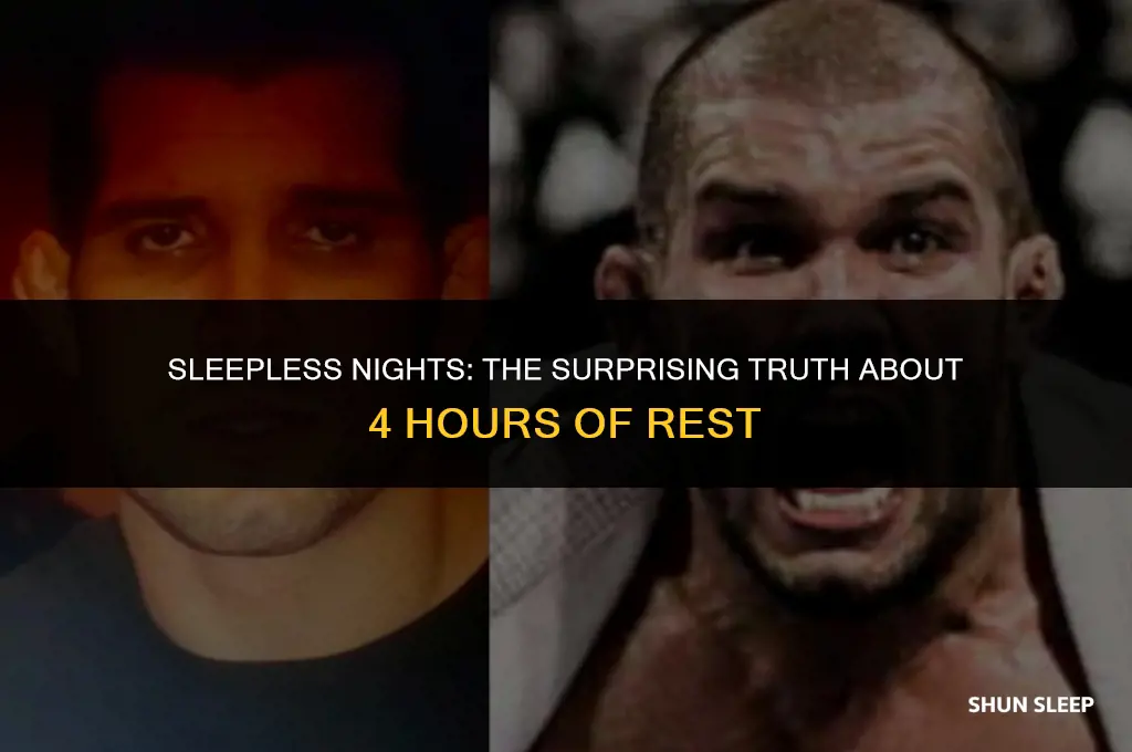 is it ok to get 4 hours of sleep