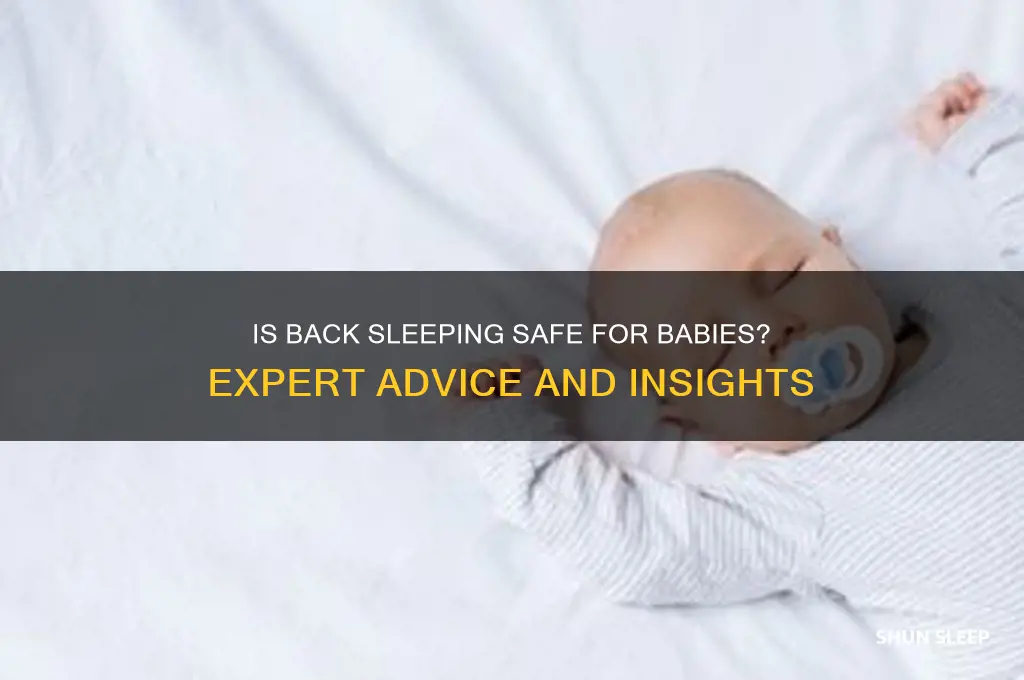 is it okay for babies to sleep on their back