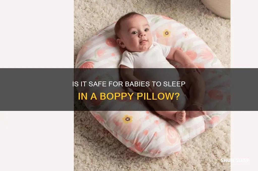 is it okay for baby to sleep in boppy