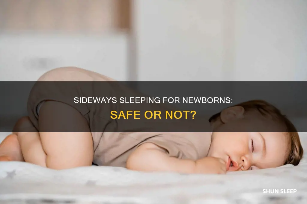 is it okay for newborn to sleep sideways