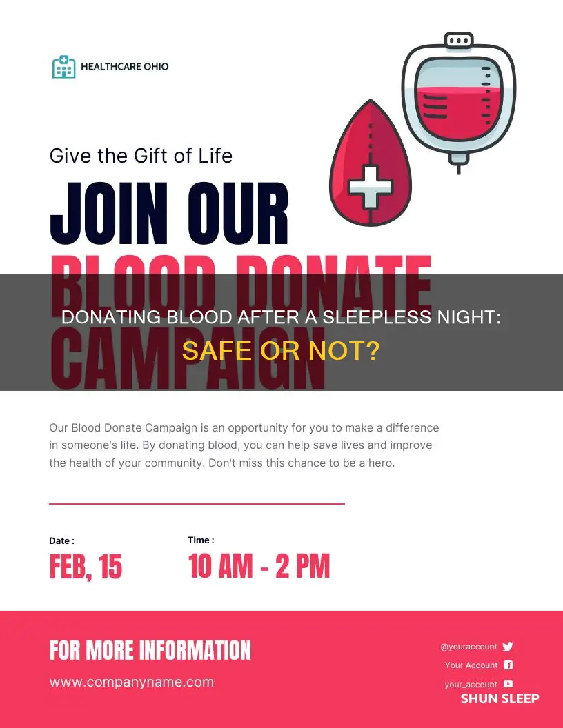 is it okay to donate blood without sleep