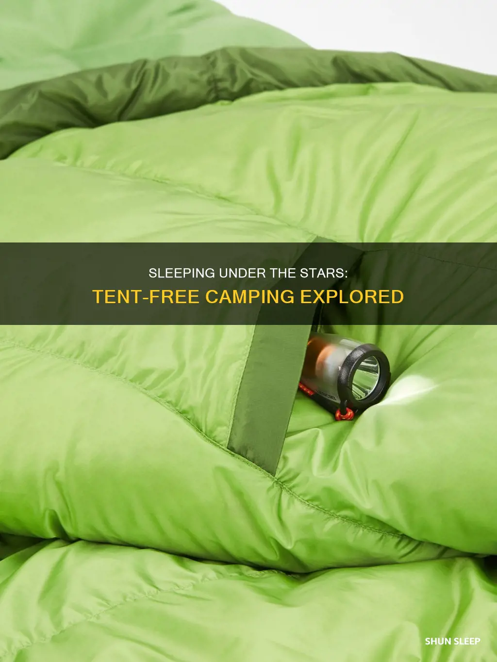 is it okay to sleep outside without a tent