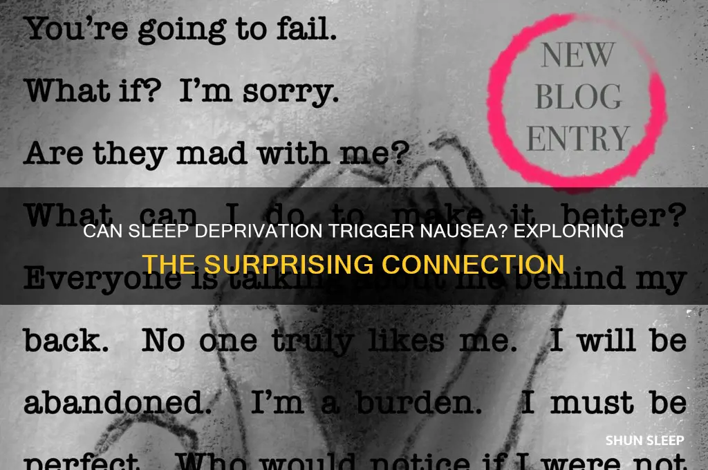 is it possible to get nausea from lack of sleep