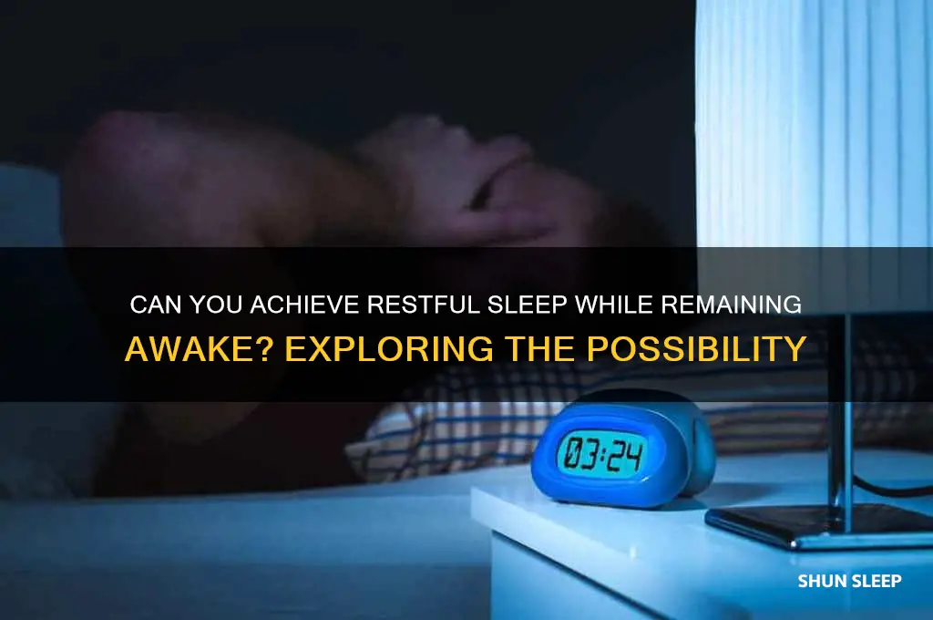 is it possible to get sleep while awake