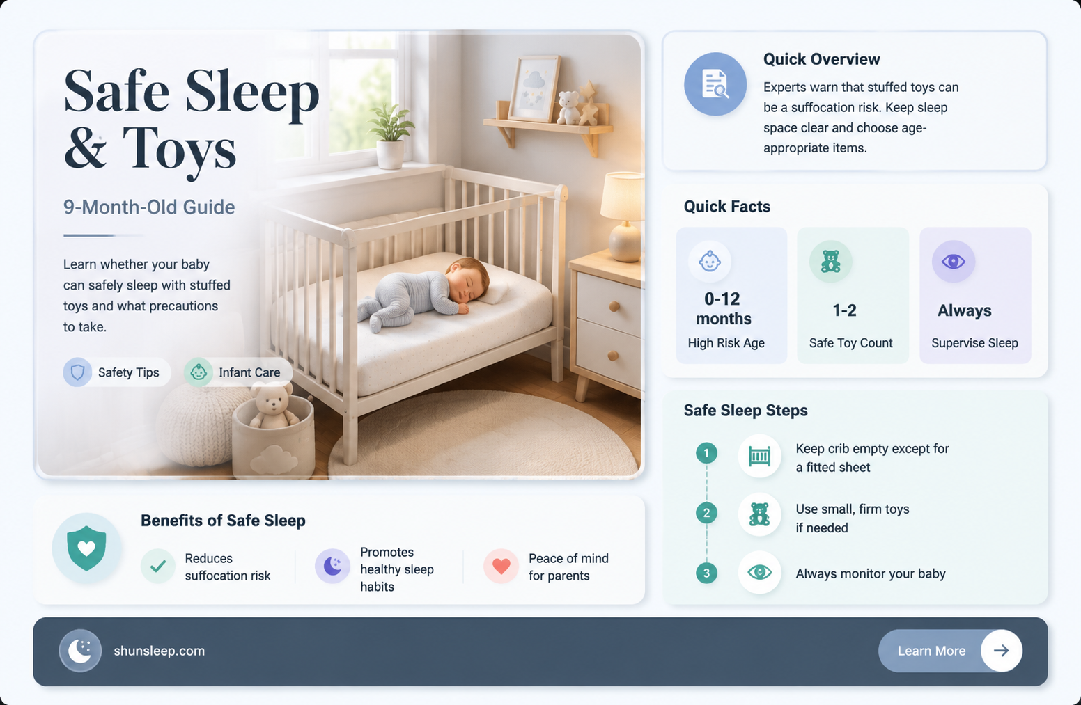 can 9 month old sleep with stuffed animal