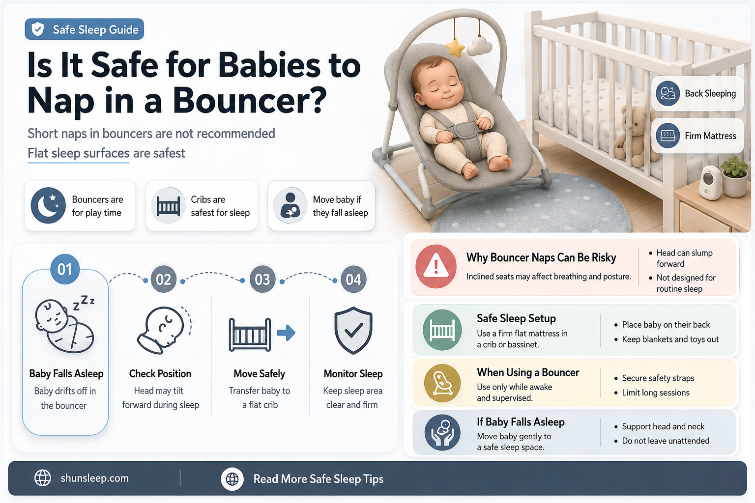 can baby sleep short term in bouncer