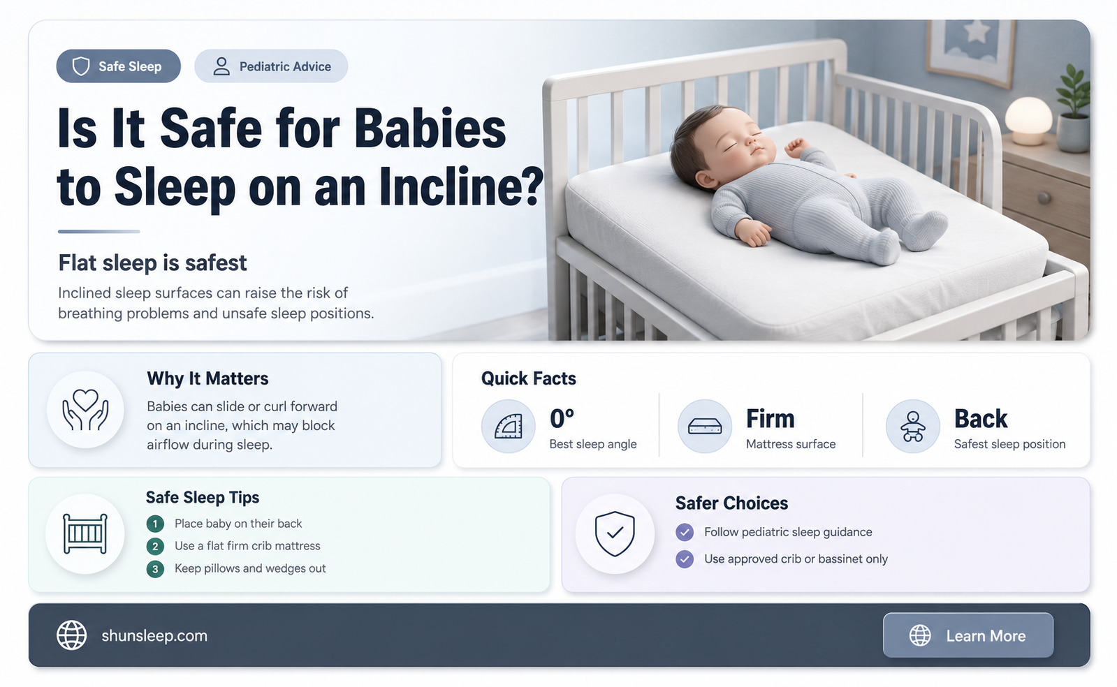 can baby sleep on an incline