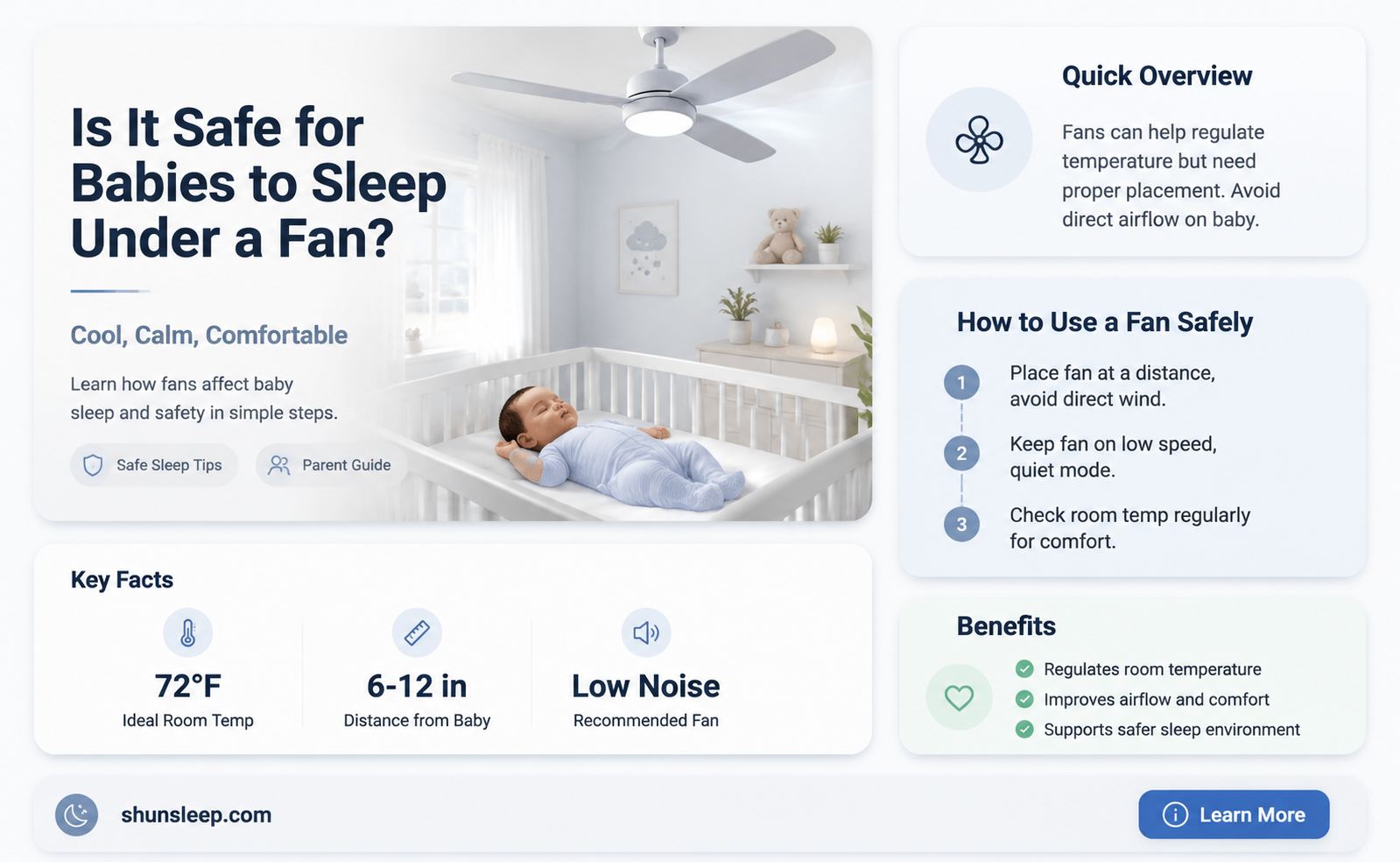 can a baby sleep under a fan