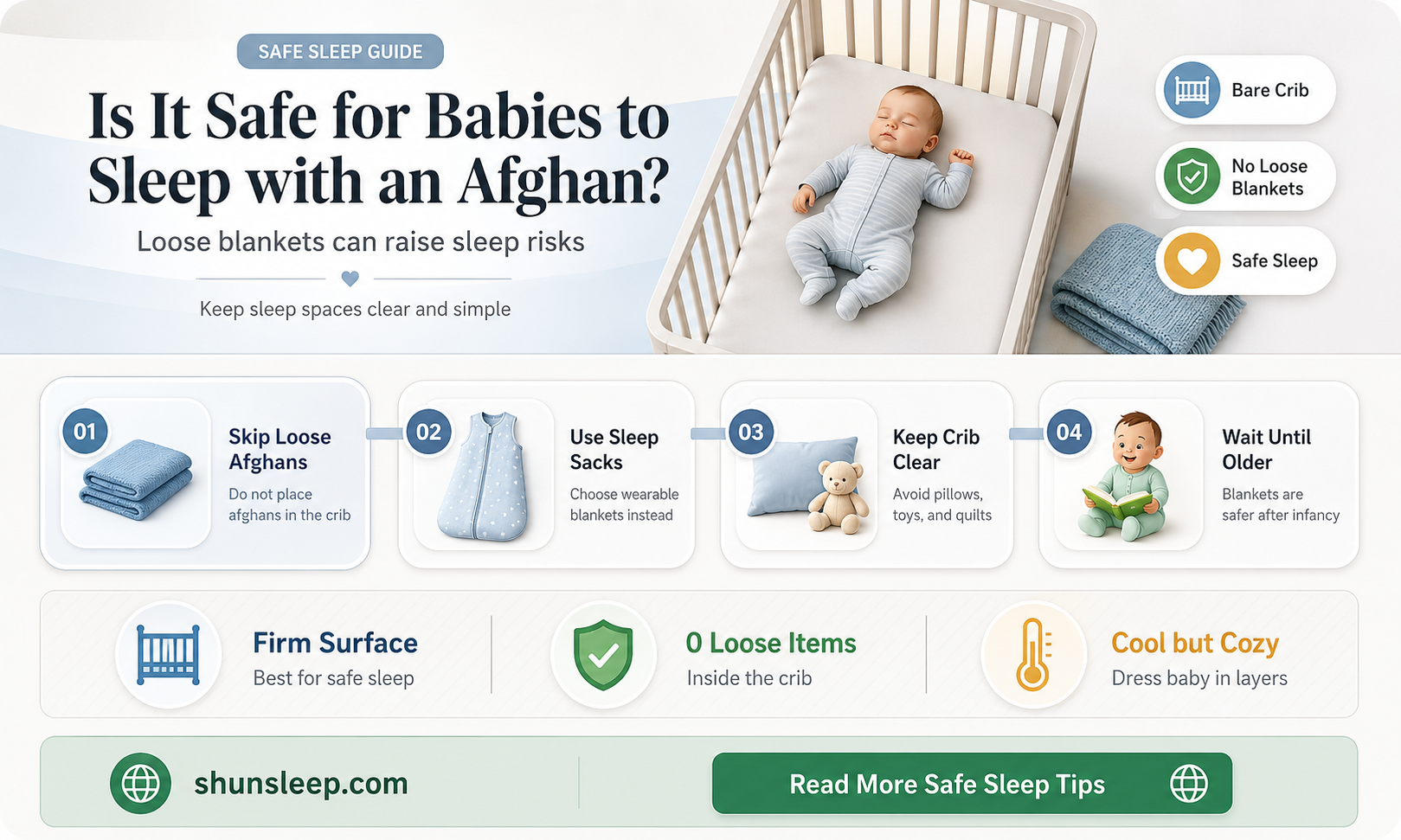 can baby sleep with afghan