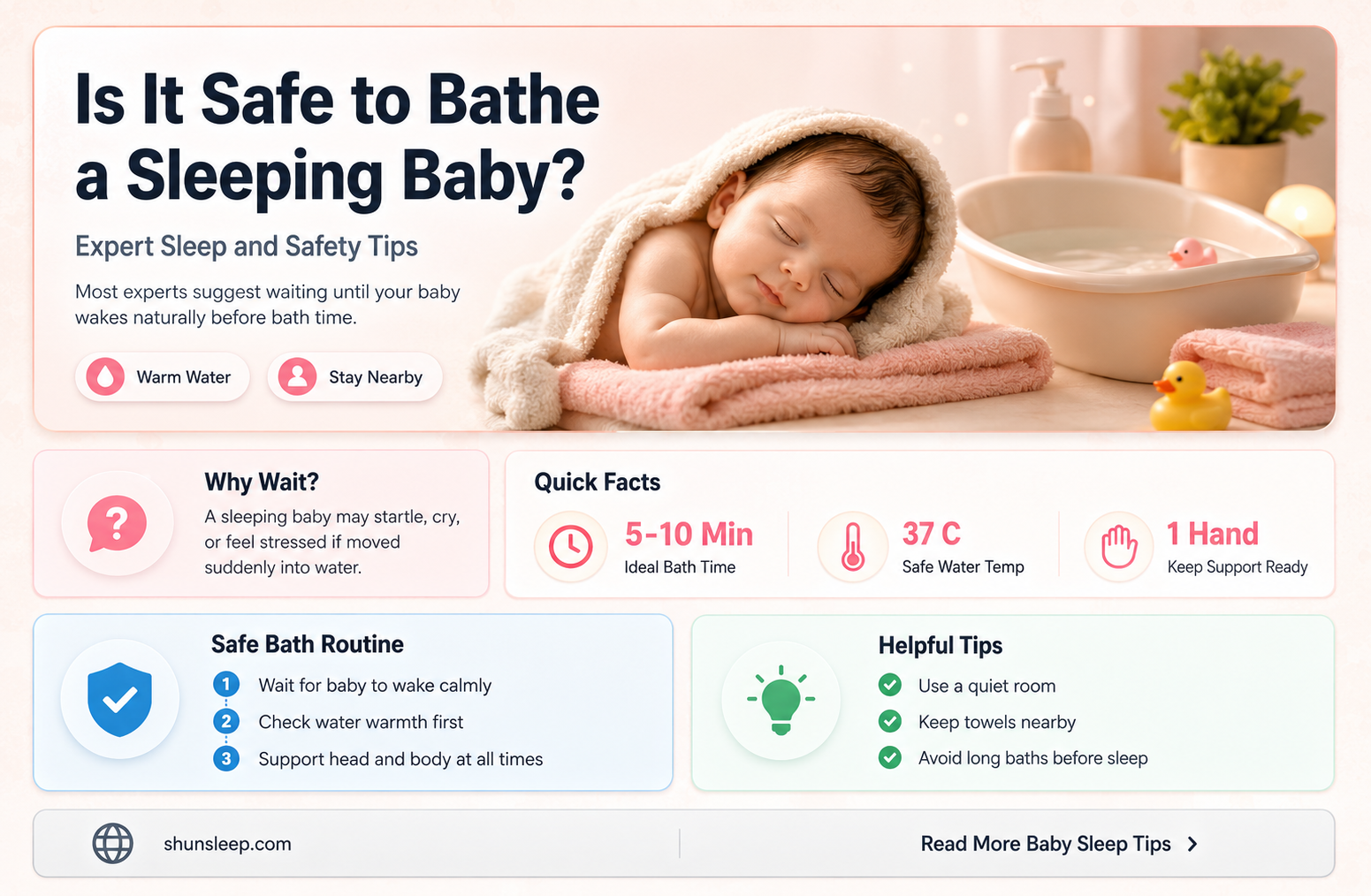 can baby take a bath while sleeping