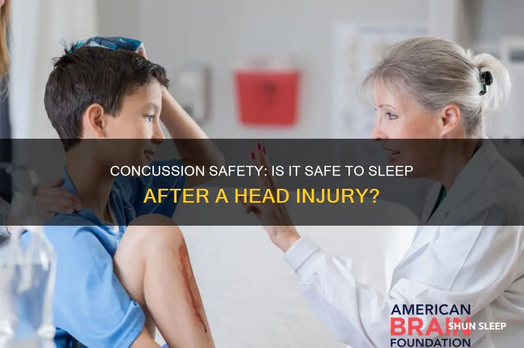 is it safe to sleep after getting a concussion