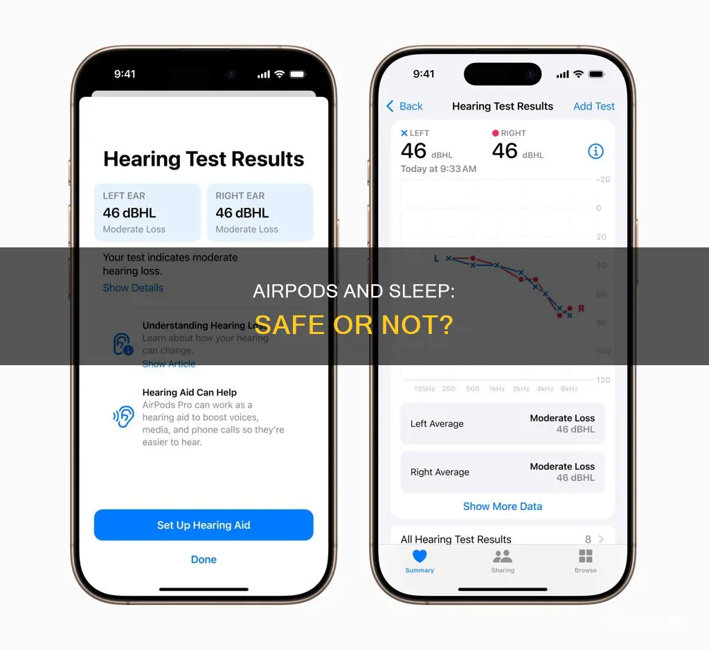 is it safe to use airpods while sleeping