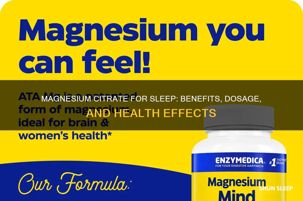 is magnesium citrate good to help sleep and h