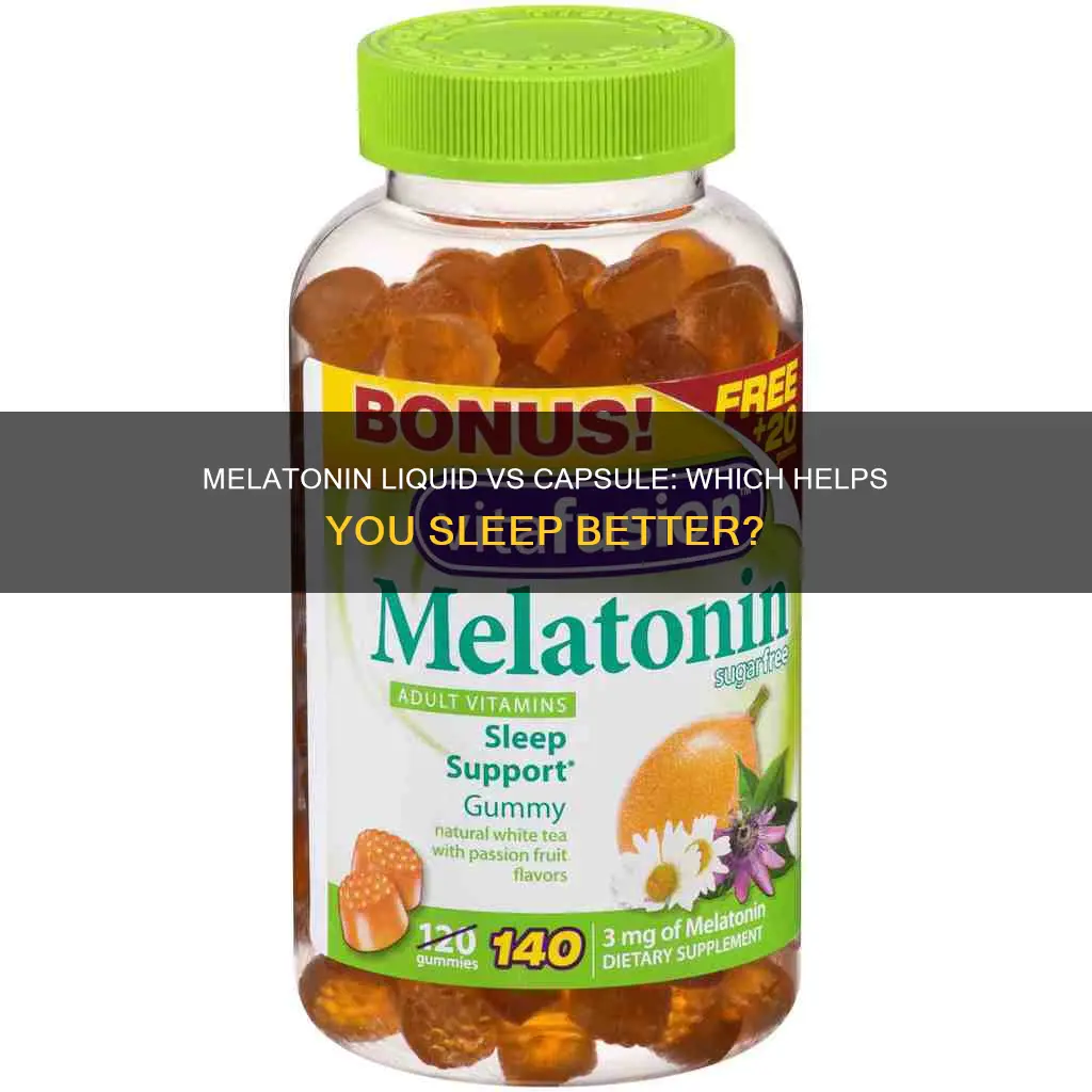 is melatonin liquid better or the capsule for sleep