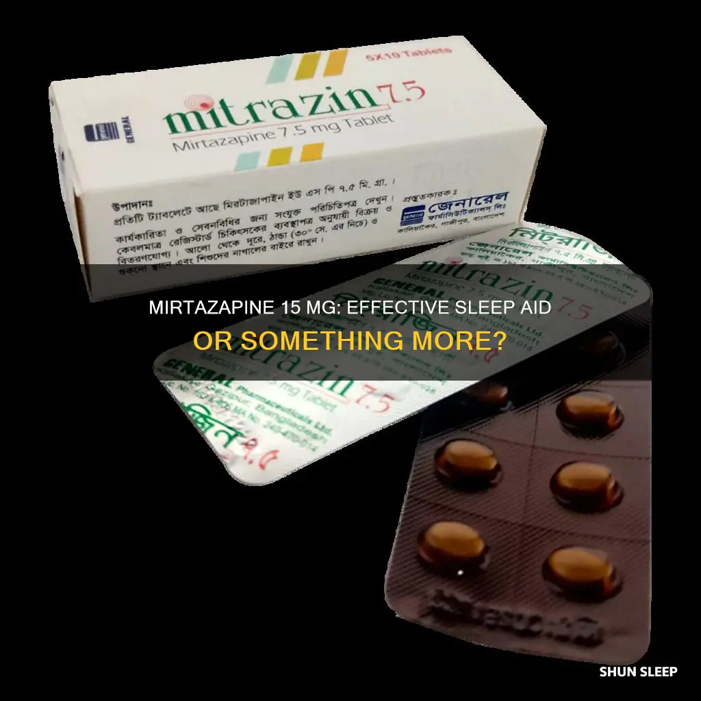 is mirtazapine 15 mg a sleeping pill