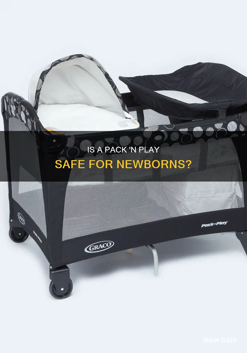 is newborn sleeping in pack n play bassinet safe