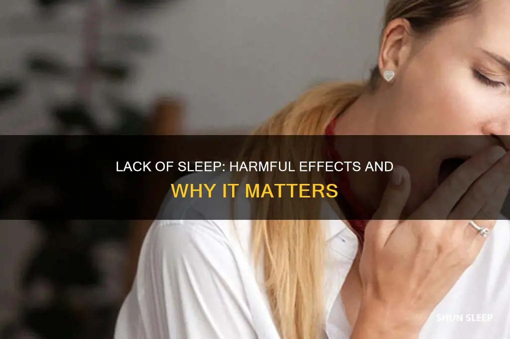 is not getting a lot of sleep bad