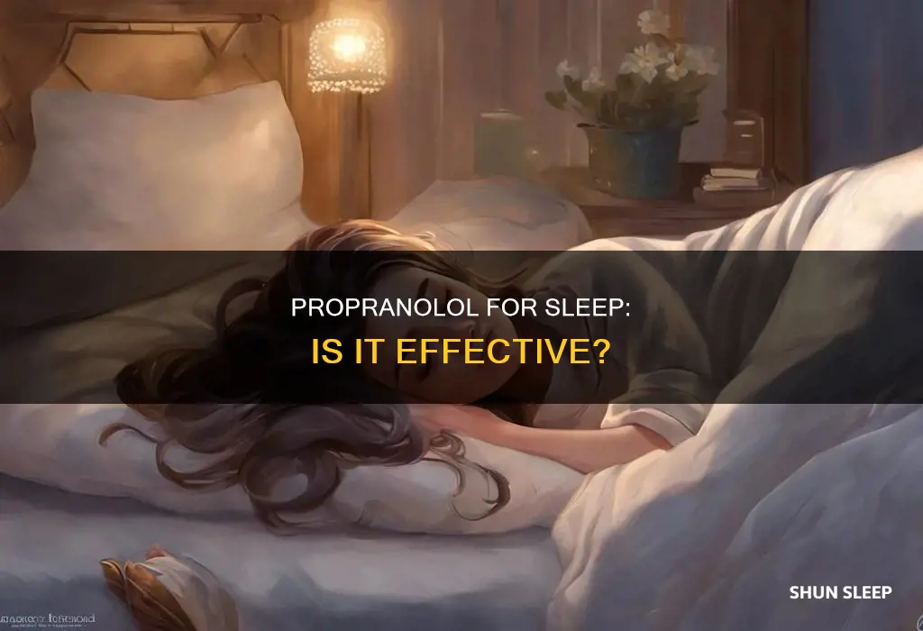 is propranolol used for sleep