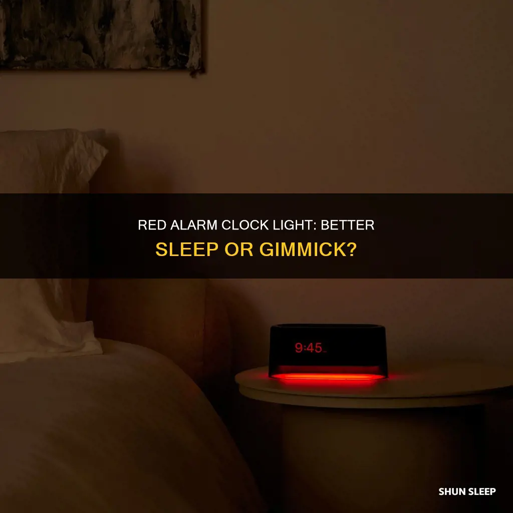 is red alarm clock light better for sleep
